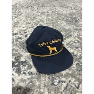 Tyler Childers Rope Hat Men's Send In The Hounds Tour Snapback Dog Navy Blue